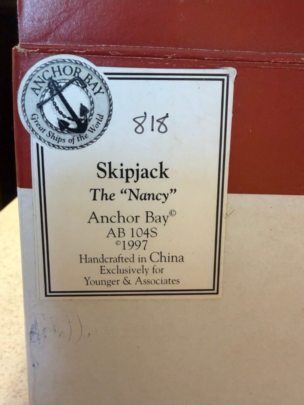 Vintage 1997 Anchor Bay Skipjack The Nancy AB104S - Picture 6 of 7